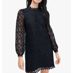NWT kate spade Black Scallop Lace Mini Dress